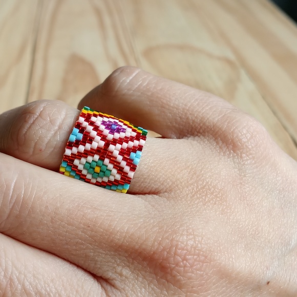 New Handmade Ring new without tag beaded - Picture 1 of 7